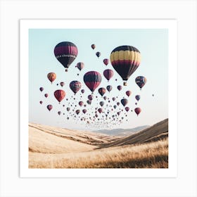 Hot Air Balloons In The Sky 4 Art Print