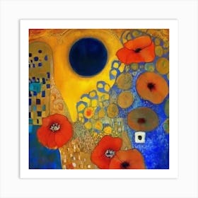 Poppies By Gustav Klimt Art Print