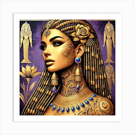 Egyptian Cleopatra Beauty Art Print