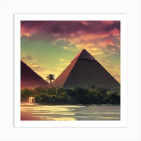Egypt Pyramids Art Print