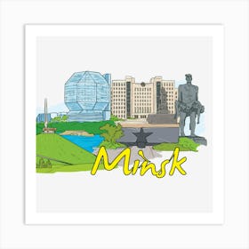 Minsk City Art Print