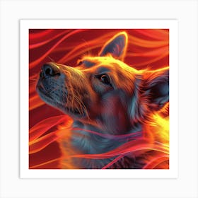 Fire Dog 3 Art Print