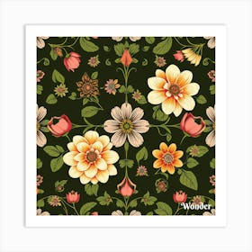 Floral Pattern 3 Art Print