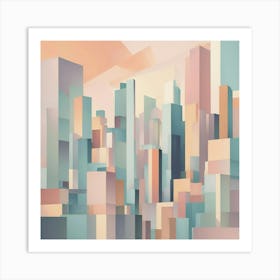 Abstract Cityscape 47 Art Print