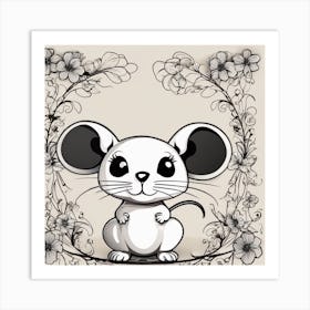 Chinese New Year Mouse Art Print