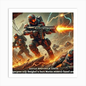 Phoenix Strikers Burning Through Armor Art Print