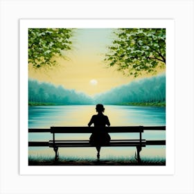 Sunset By The Lake 2 Art Print