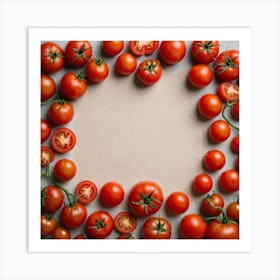 Red Tomatoes In A Circle 1 Art Print