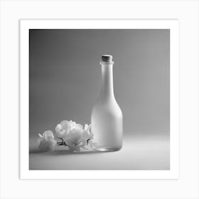 Bottle And Flower Art Print