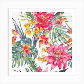 Tropical Flowers Art Print