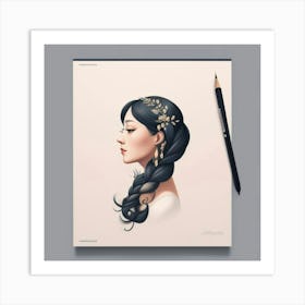 Portrait Of A Woman 1 Art Print