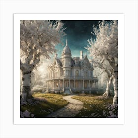 House In Bloom Art Print