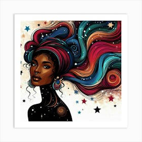 Zephyra Celestial Portrait Art Print