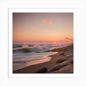 Sunrise At The Beach Art Print