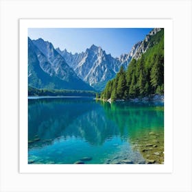 Lake In The Mountains 2 Art Print