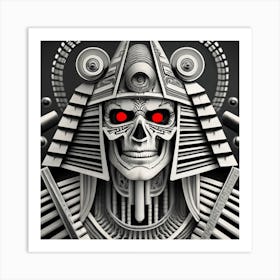 Samurai Skull 2 Art Print