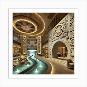 The Lobby And Reception Area Of A Unique Restauran Art Print