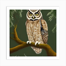Gazing Owl Art Print
