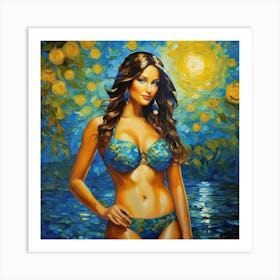 Woman In A Bikinighj Art Print