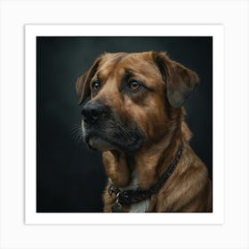 Portrait Of A Dog Art Print