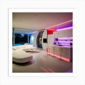 Futuristic Living Room 13 Art Print