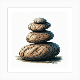 Stack Of Rocks 2 Art Print