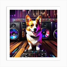 Dj Dog 1 Art Print