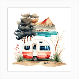 Watercolor Camper 3 Art Print