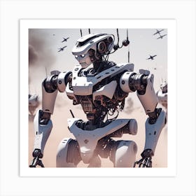 Robots In The Desert 7 Art Print