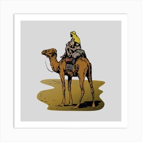 Camel Rider Art Print