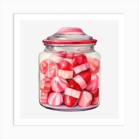 Candies In A Glass Jar Art Print