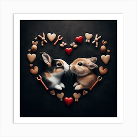 Bunny Kisses Art Print