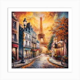 Paris Vintage Travel Poster (2) Art Print