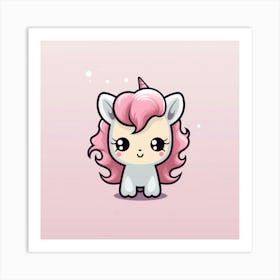 Cute Unicorn 499 Art Print