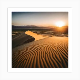 Sunset In Death Valley Art Print