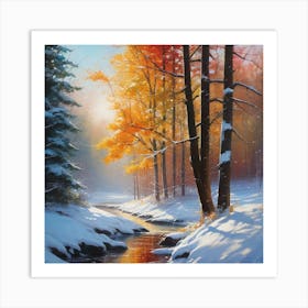 Winter In The Woods 4 Art Print