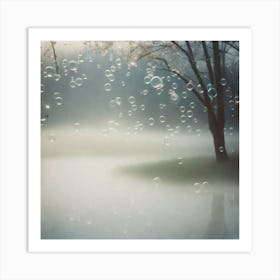 Bubbles in the fog  Art Print