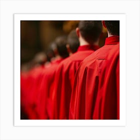 Choir In Red Robes 1 Art Print