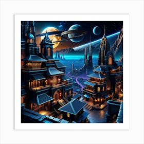 Futuristic City 39 Art Print