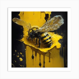 yellow Bee Art Print
