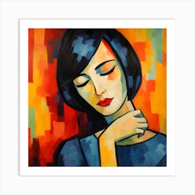 Abstract Portrait Of A Woman 3 Art Print