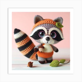 Amigurumi, raccoon 1 Art Print