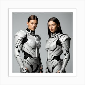 Models From The Future International Award Winning Photography, Wearing Brand Futuristic Armor Exoskeletons Art Print