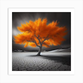 Tree In The Desert Art Print