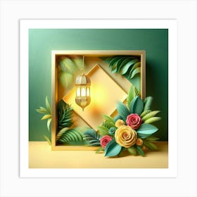 GreetingCard-Islamic-RamadanKareemMubarak-Lantern-Fanous Art Print