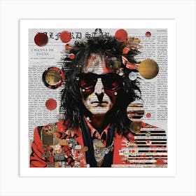 John Cooper Clarke Collage Art Print