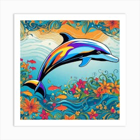 Dolphin Painting 8 Art Print