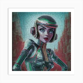 Robot Woman Art Print