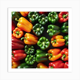 Colorful Peppers 42 Art Print