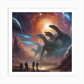 Godzilla In Space 1 Art Print